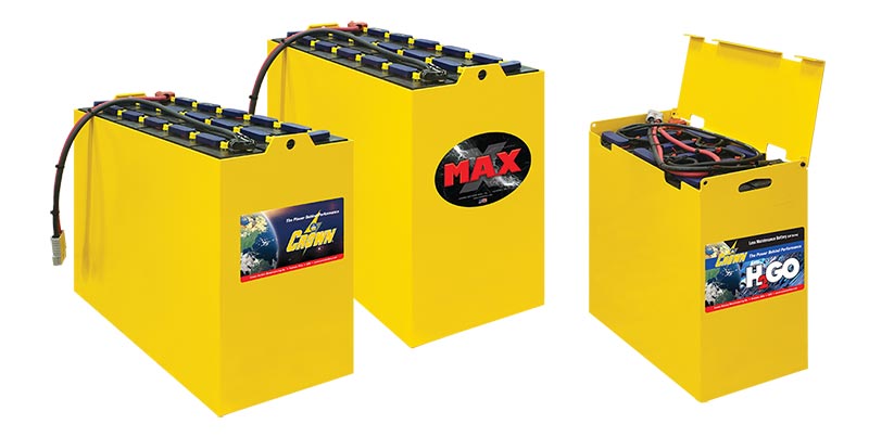 Crown industrial max and H2GO batteries.